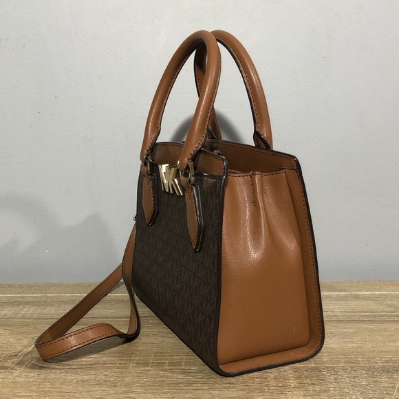 Michael Kors Mott Medium Messenger Leather Satchel Crossbody Handbag - Picture 3 of 14